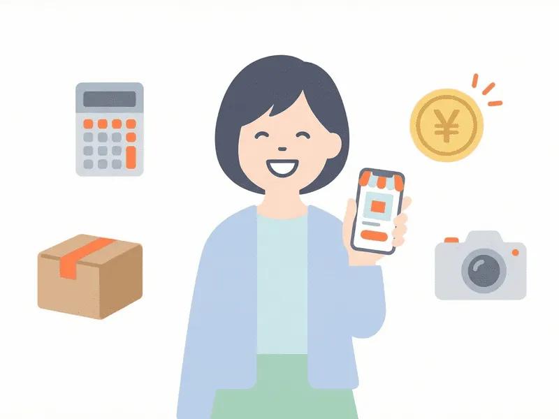 フリマアプリで出品するイメージ